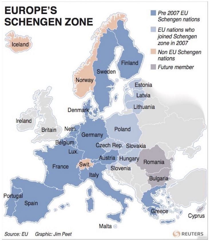 Europa Schengen zona